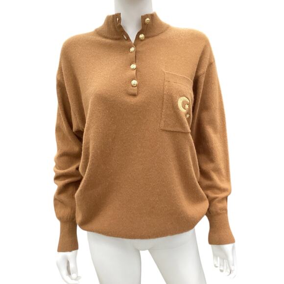 Laurel VTG Sweater Women’s Size Small Wool Blend with Front Pocket in Mustard - Picture 1 of 5